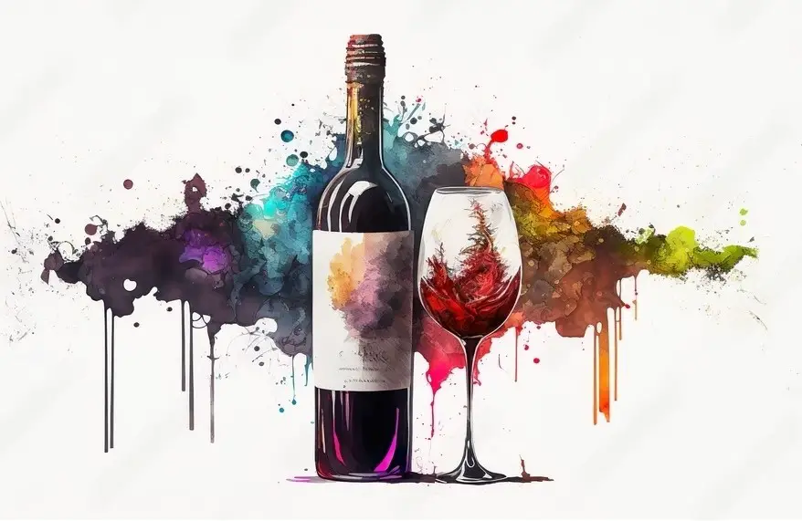 vin rouge illustration